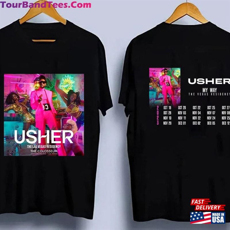 Sides Usher My Way The Vegas Residency Tour T-Shirt Rnb Music Concert Shirt Classic 29Uf211988 – Utopia Fashion