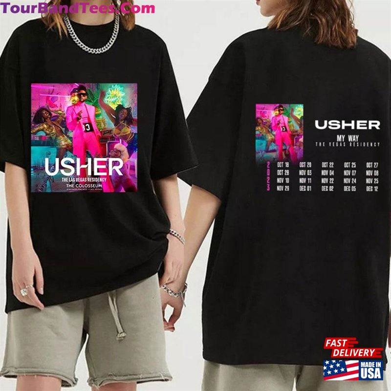 Sides Usher My Way The Vegas Residency Tour T-Shirt Rnb Music Concert Shirt Classic 29Uf211988 – Utopia Fashion