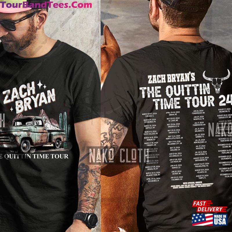 Sides Zach Bryan Unisex T-Shirt The Quittin Time Tour Band Tshirt Hoodie 29Uf193566 – Utopia Fashion