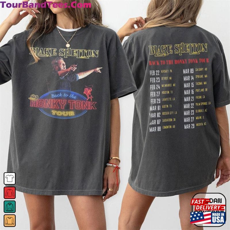 Blake Shelton Back To The Honky Tonk Tour Dates T-Shirt Concert Shirt Country Music 22124Hlrm Sweatshirt 29Uf192132 – Utopia Fashion