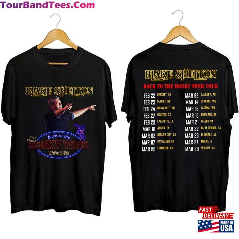 Blake Shelton Back To The Honky Tonk Tour Dates T-Shirt Concert Shirt Country Music Gift Sweatshirt 29Uf191784 – Utopia Fashion