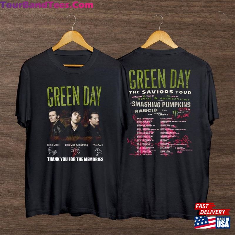 Green Day The Saviors Tour Tshirt Band Vintage Tee Concert Shirt Unisex Classic 29Uf192920 – Utopia Fashion