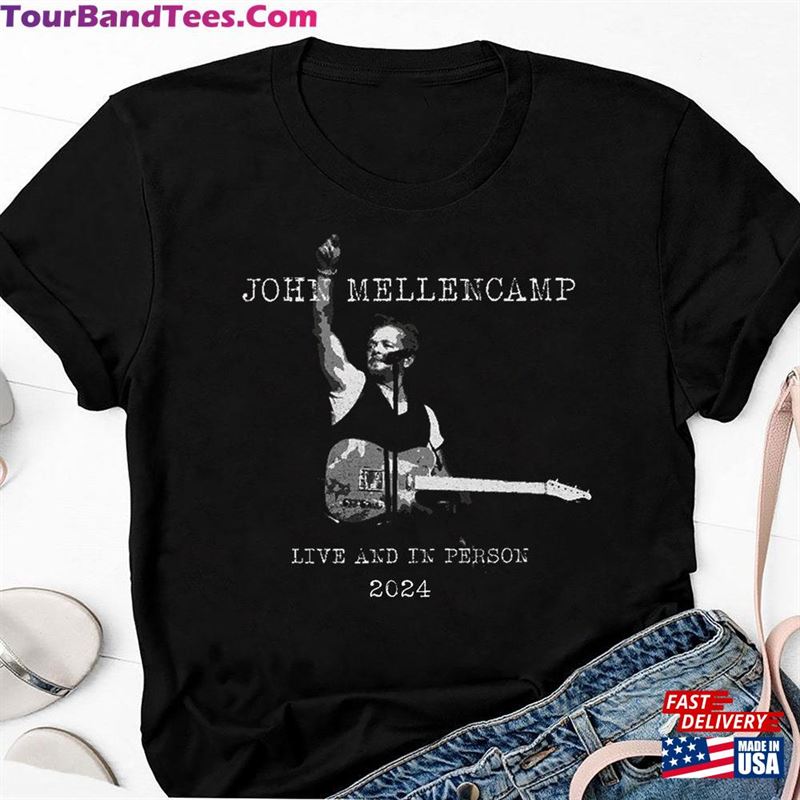 John Mellencamp Tour Graphic Shirt Live And In Person 90S Vintage Tee Hoodie Classic 29Uf192024 – Utopia Fashion