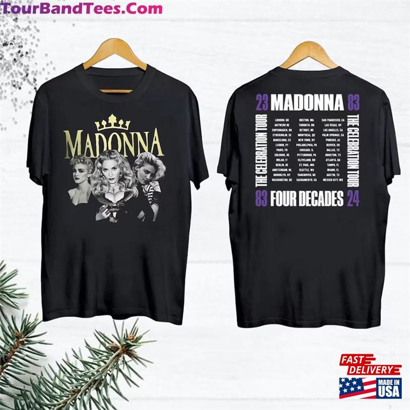 Tour Madonna The Celebration T-Shirt 90S Vintage Shirt Four Decades Classic 29Uf192853 – Utopia Fashion