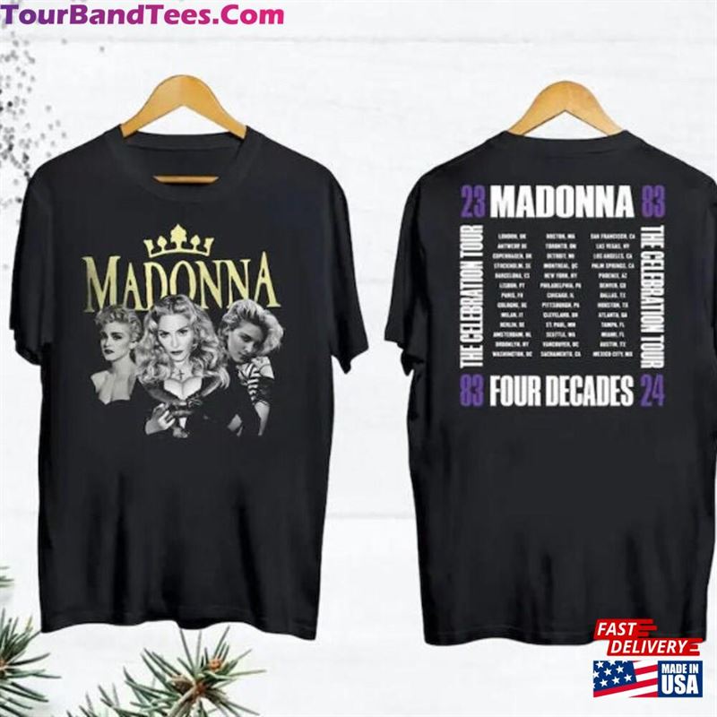 Tour Madonna The Celebration Tshirt Vintage 90S T-Shirt Four Decades Hoodie Unisex 29Uf206985 – Utopia Fashion