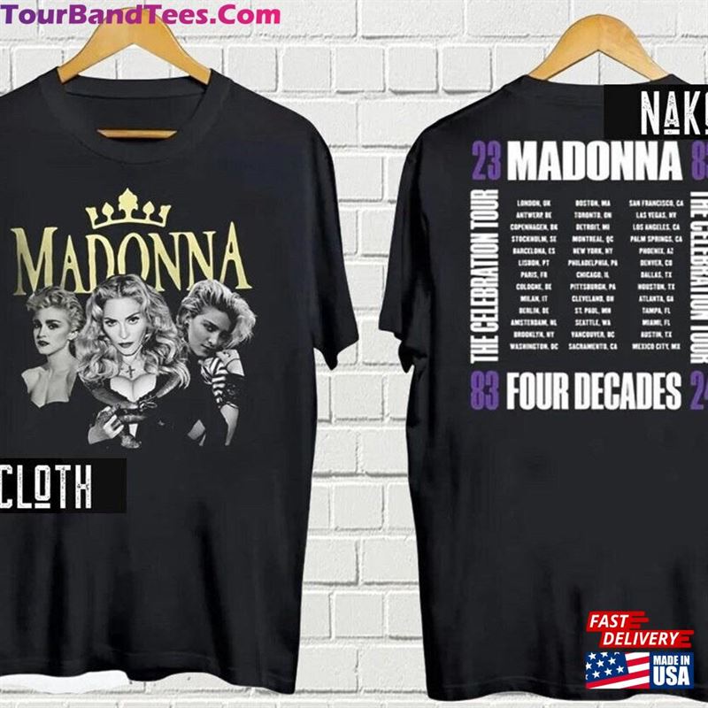 Tour Madonna The Celebration Unisex T-Shirt 90S Vintage Four Decades Shirt Hoodie Classic 29Uf191971 – Utopia Fashion