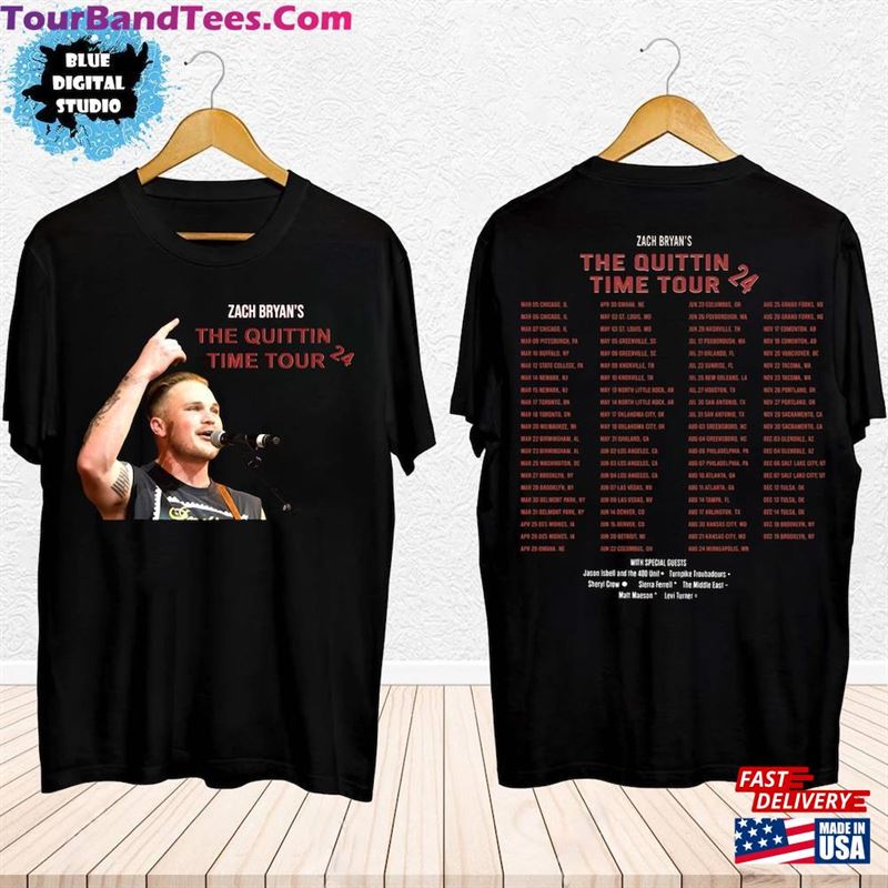 Zach Bryan The Quittin Time Tour T-Shirt Vintage Shirt Country Music Unisex 29Uf191639 – Utopia Fashion