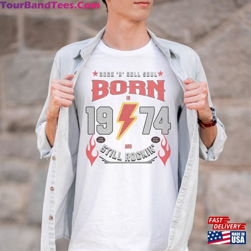 50Th Birthday Shirt Born In Rock N Roll Heavy Metal Band T-Shirt Gift For Men Dad Sweatshirt Classic 29Uf191848 – Utopia Fashion