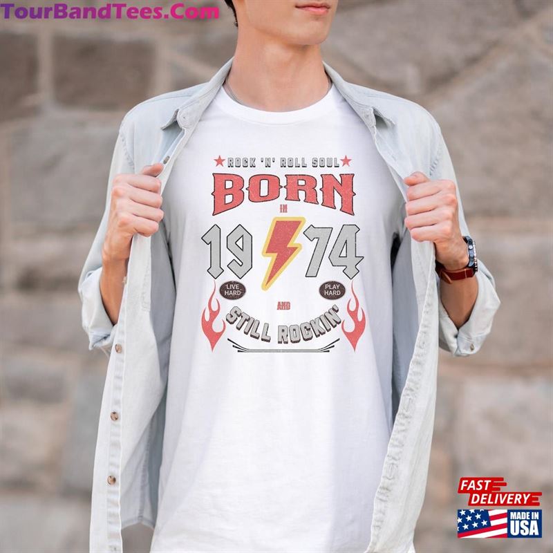 50Th Birthday Shirt Rock N Roll Born In Heavy Metal Band T-Shirt Gift For Men Dad Hoodie 29Uf191658 – Utopia Fashion