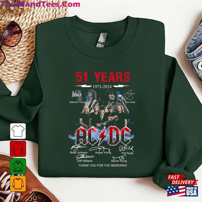 Years Acdc Shirt Tour Sweashirt Sweatshirt Classic 29Uf194015 – Utopia Fashion