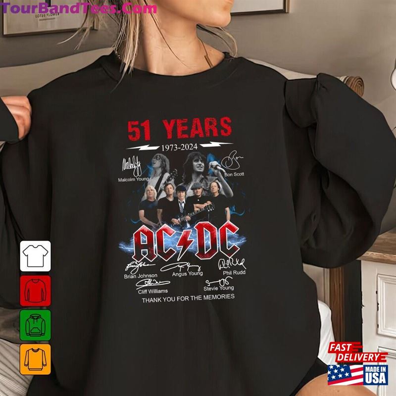 Years Acdc Shirt Tour Sweashirt Sweatshirt Classic 29Uf194015 – Utopia Fashion