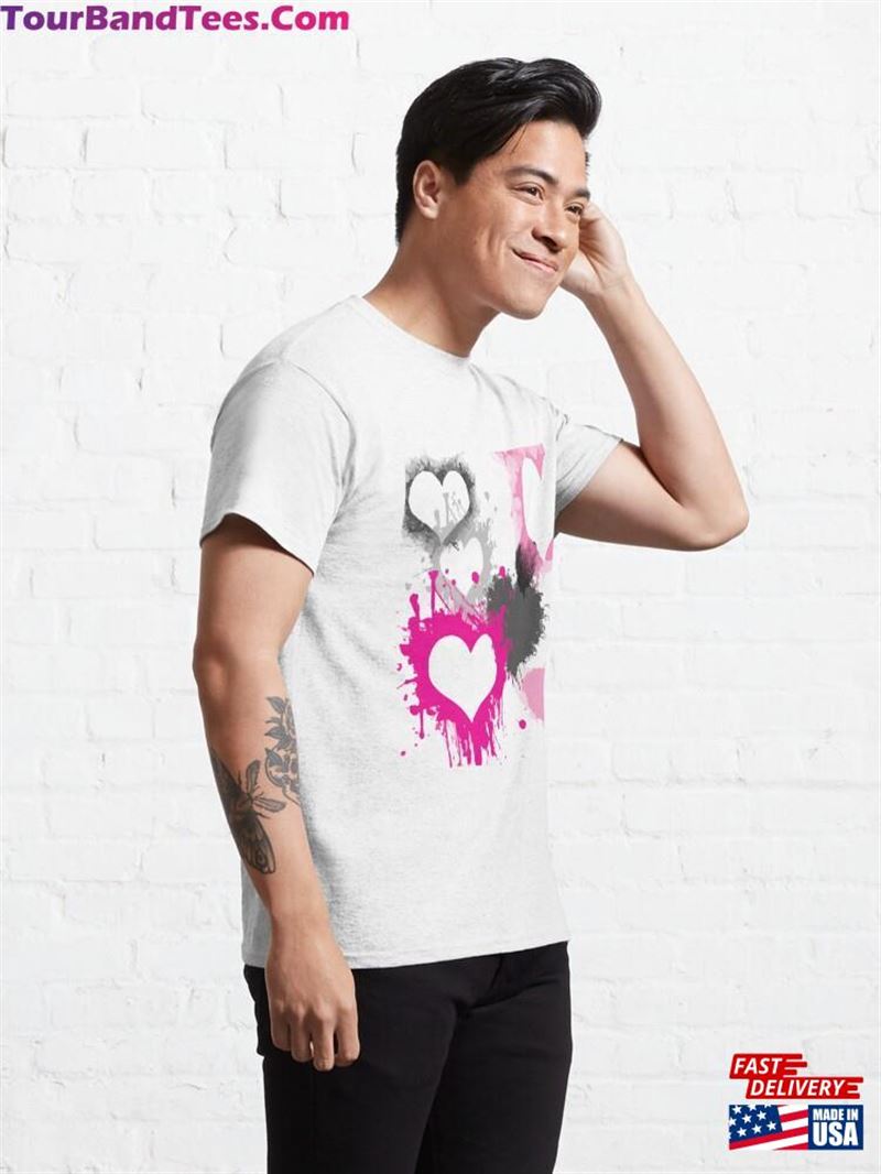 A Unique Love Heart Splatter Paint Art Design Classic T-Shirt Sweatshirt 29Uf191953 – Utopia Fashion