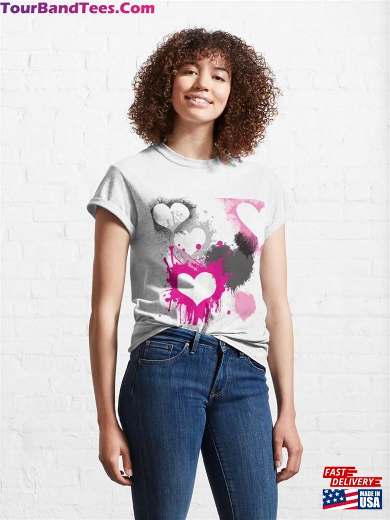 A Unique Love Heart Splatter Paint Art Design Classic T-Shirt Sweatshirt 29Uf191953 – Utopia Fashion