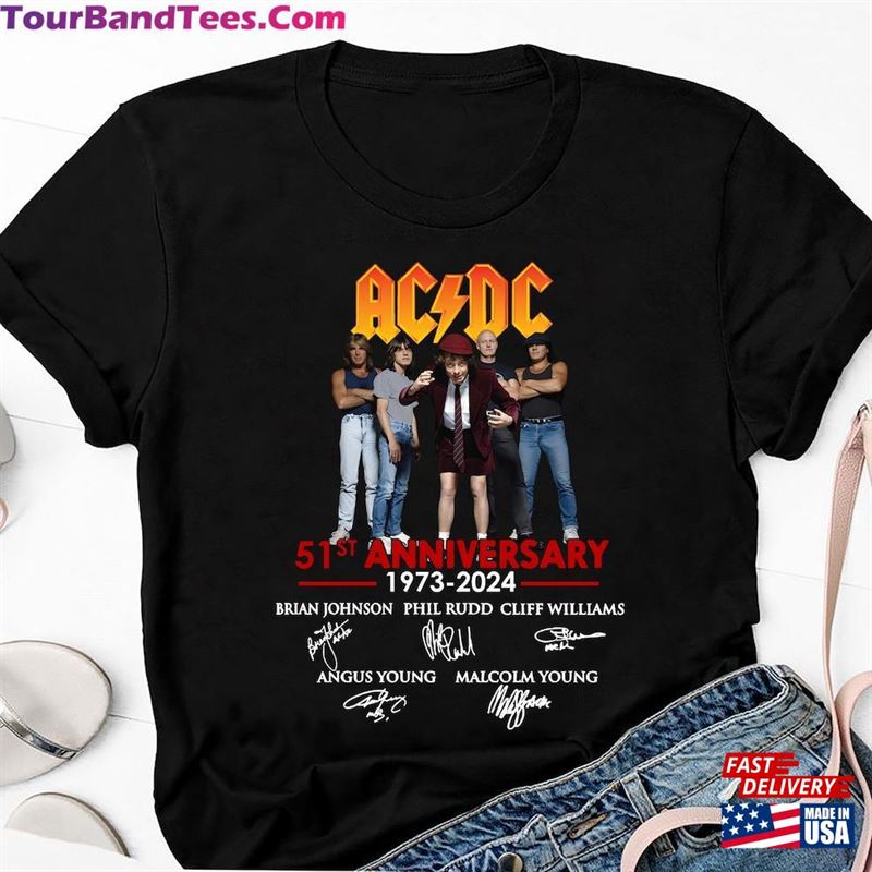 Ac Dc Band Years Signatures Shirt T-Shirt Sweatshirt 29Uf191592 – Utopia Fashion