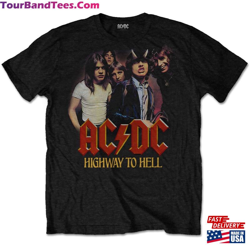 Ac Dc Highway To Hell Band Photo Black T-Shirt (Officially Licensed) Classic Hoodie 29Uf194809 – Utopia Fashion