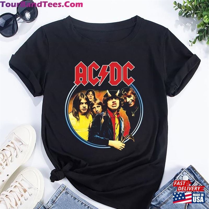 Acdc Band 90S Vintage Shirt Rock Pwr Up World Tour Hoodie T-Shirt 29Uf206495 – Utopia Fashion