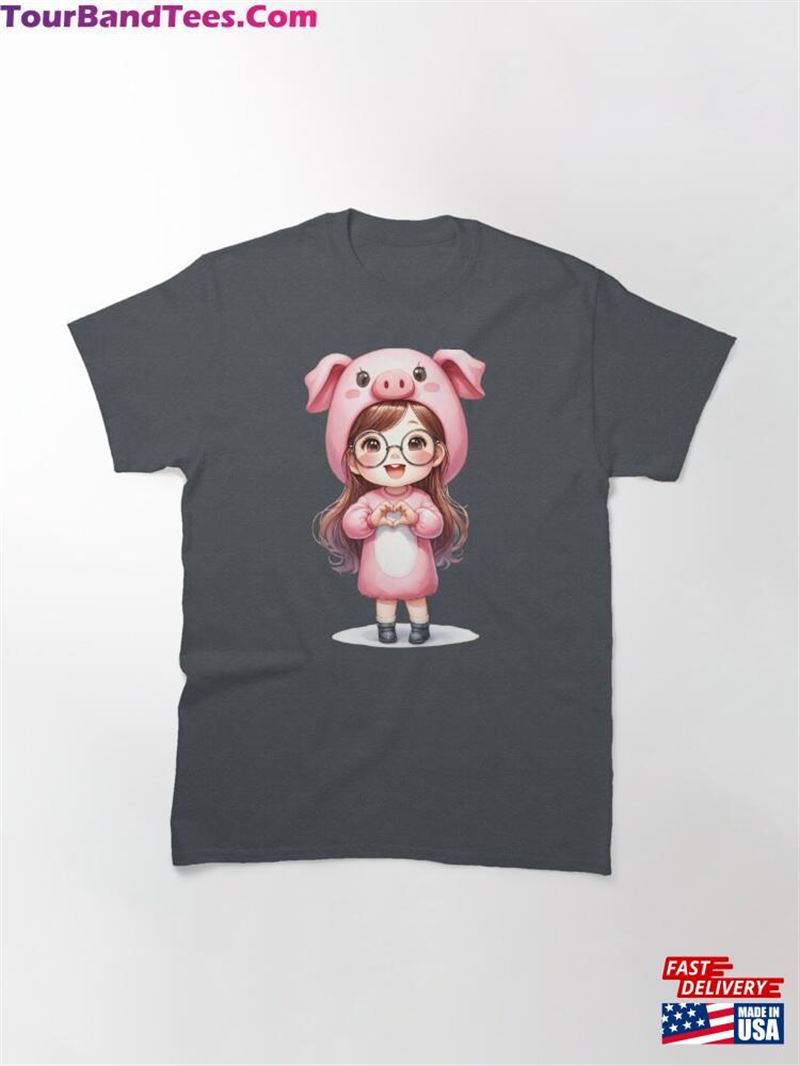 Adorable Girl In Pig Costume! Classic T-Shirt Unisex Hoodie 29Uf192321 – Utopia Fashion