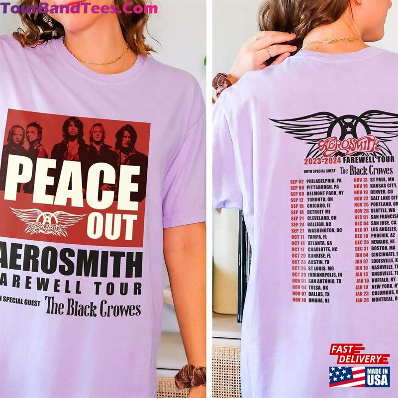 Aerosmith Peace Out Farewell Tour The Black Crowes Shirt Heavy Metal Sweatshirt Classic 29Uf191652 – Utopia Fashion