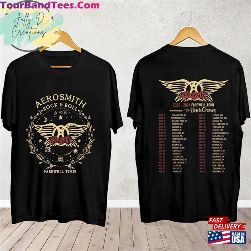 Aerosmith Peace Out Farewell Tour With The Black Crowes Shirt Band Fan T-Shirt Classic 29Uf211702 – Utopia Fashion