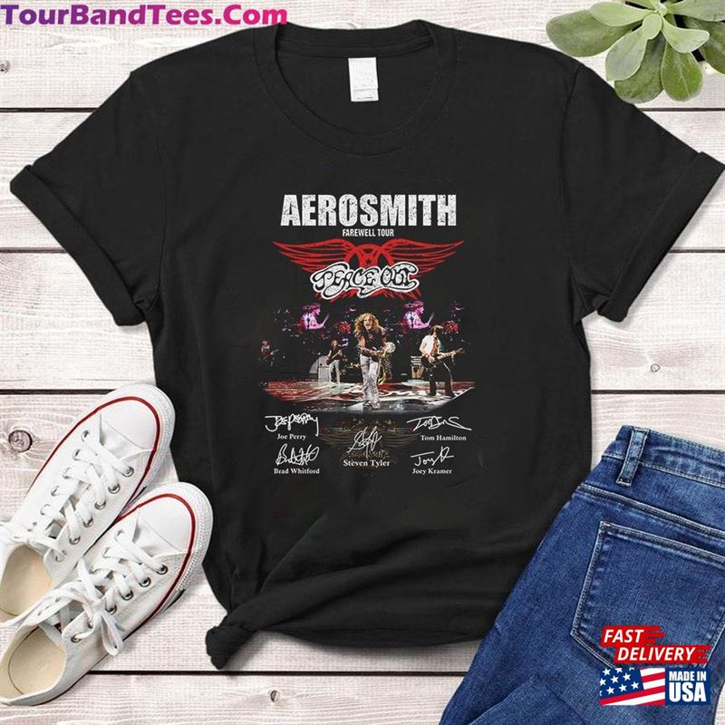 Aerosmith Farewell Tour Shirt Rock Band Classic T-Shirt 29Uf192980 – Utopia Fashion