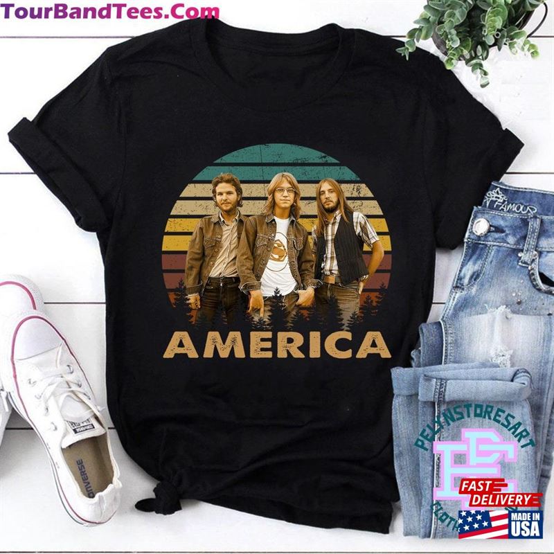 America Band T-Shirt Rock Shirt Retro Vintage Classic Sweatshirt 29Uf194100 – Utopia Fashion