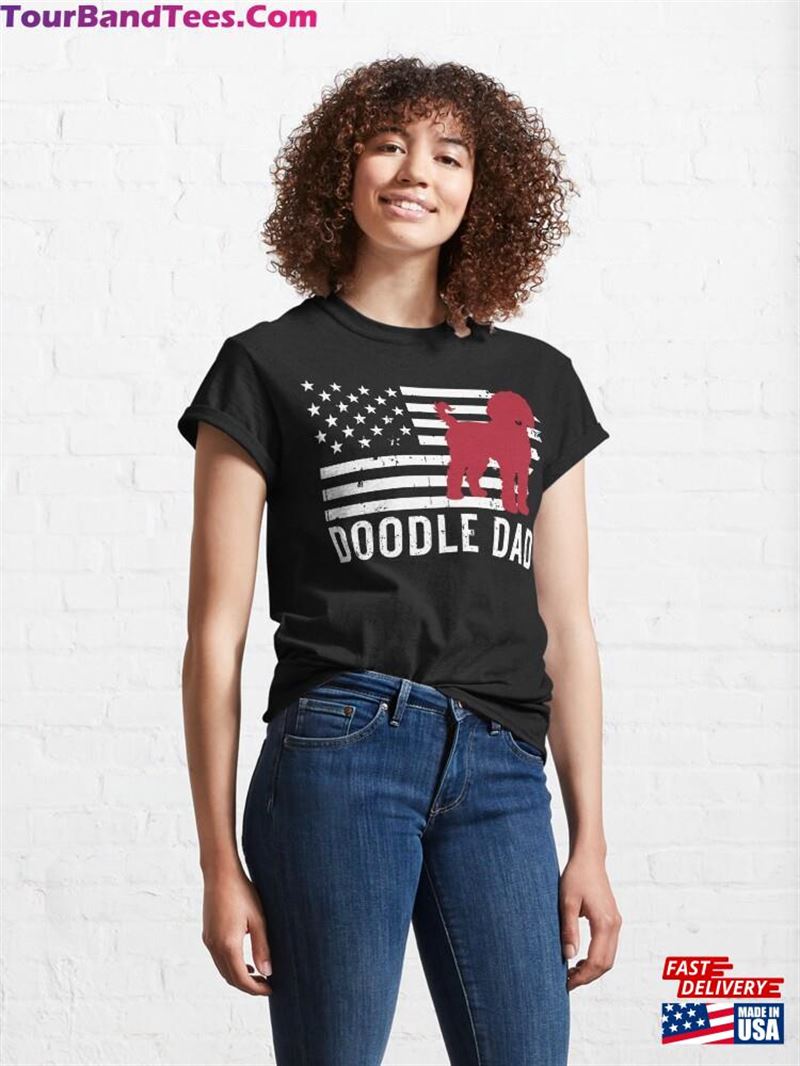 American Flag Doodle Dad Classic T-Shirt Hoodie Sweatshirt 29Uf193283 – Utopia Fashion