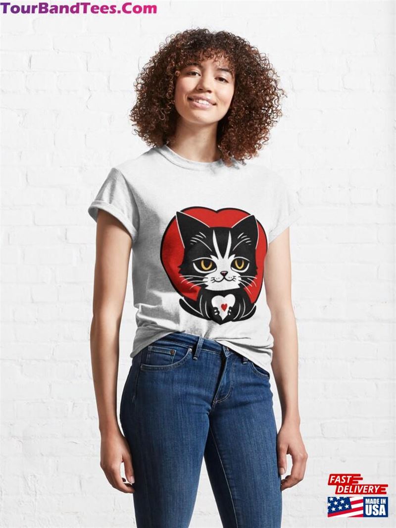 Anime Kitty Cats And Hearts Classic T-Shirt Sweatshirt 29Uf191736 – Utopia Fashion