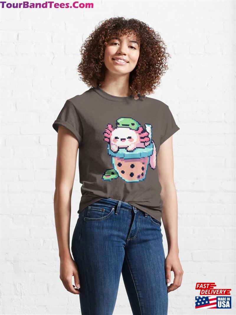 Axolotl Boba Pixel Kawaii Classic T-Shirt Sweatshirt 29Uf192324 – Utopia Fashion