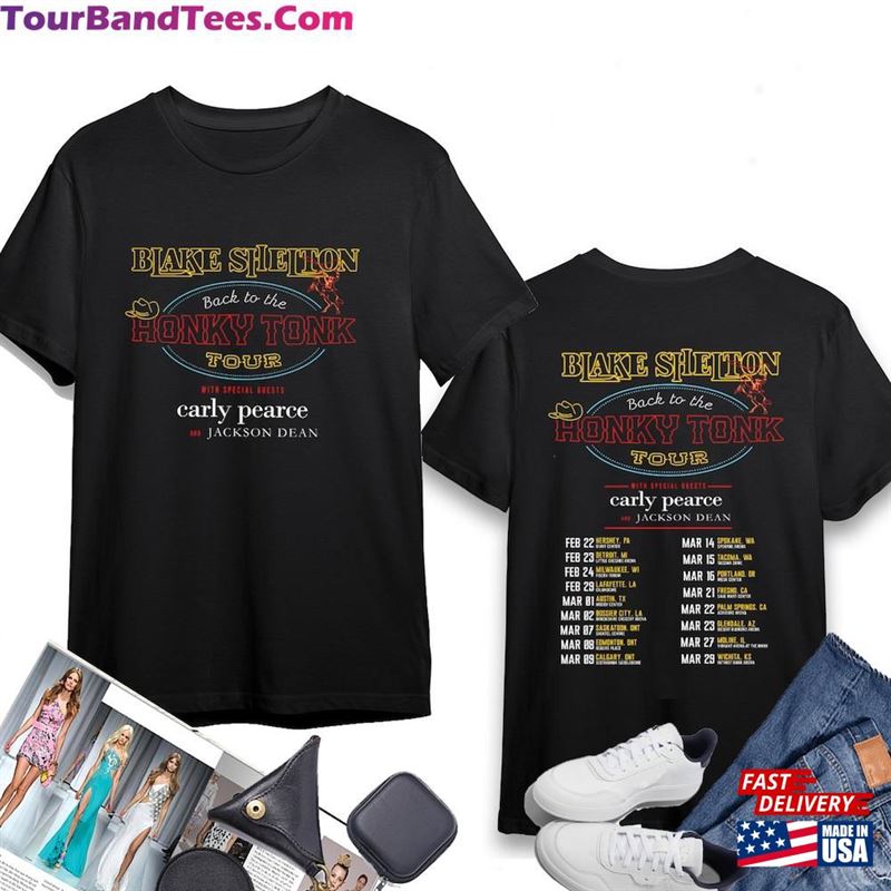 Back To The Honky Tonk Concert T-Shirt Sweatshirt Blake Shelton Shirt Country Music Gift Unisex Hoodie 29Uf194087 – Utopia Fashion