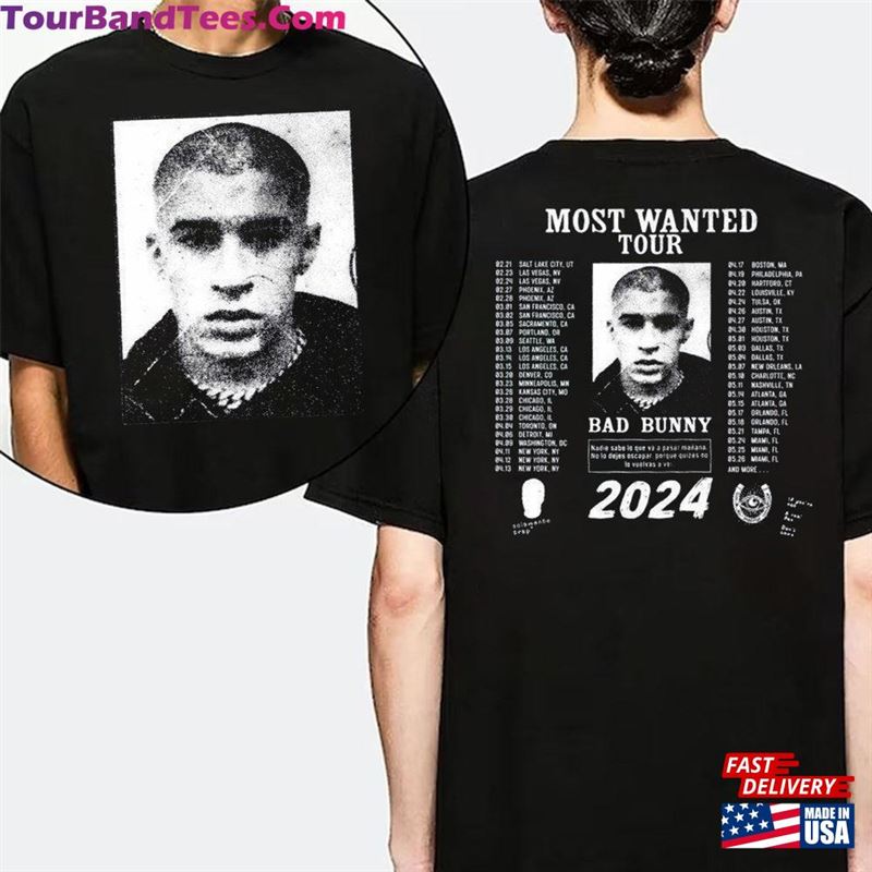 Bad Bunny Most Wanted Tour Shirt Concert Sweatshirt Classic 29Uf193622 – Utopia Fashion