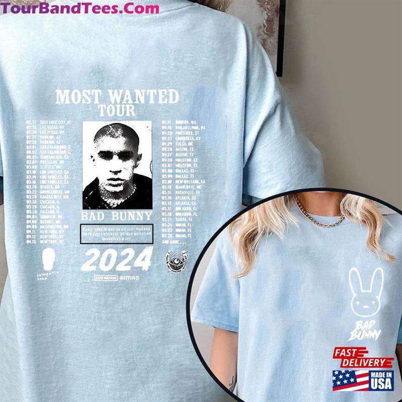 Bad Bunny Most Wanted Tour Shirt Concert Sweatshirt Hoodie 29Uf192861 – Utopia Fashion