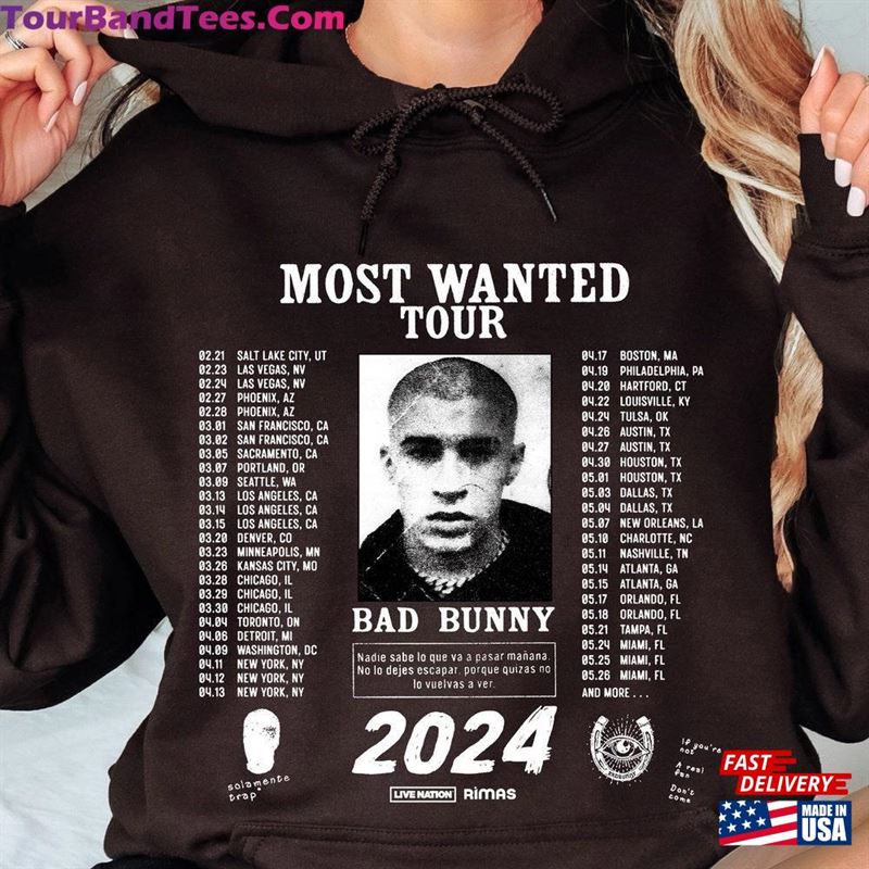 Bad Bunny Most Wanted Tour Merch Hoodie Unisex 29Uf194383 – Utopia Fashion