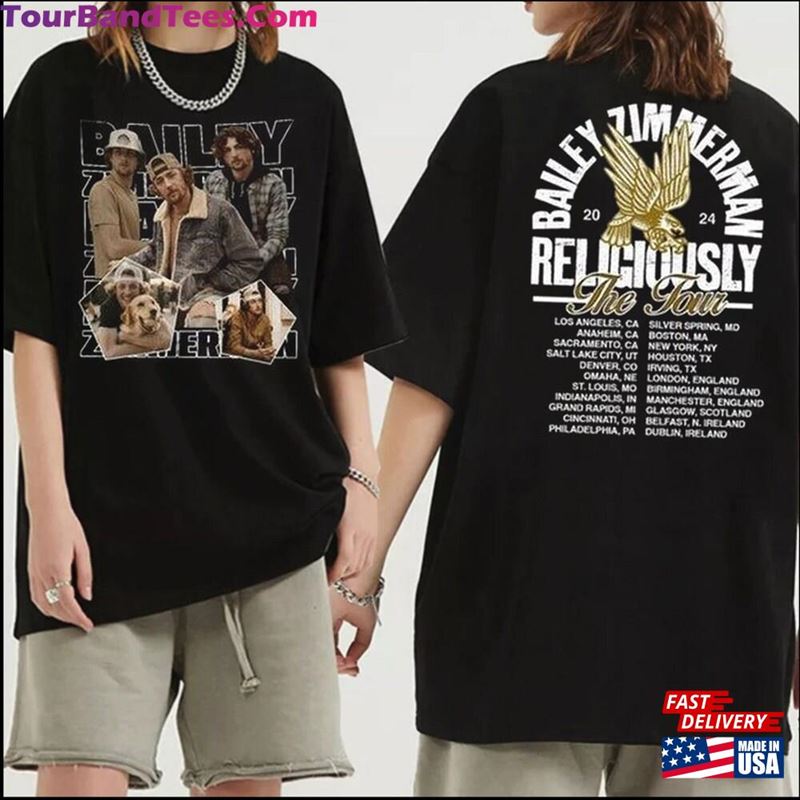 Bailey Zimmerman Fan Shirt Religiously Tour T-Shirt Country Music Classic Unisex 29Uf192214 – Utopia Fashion