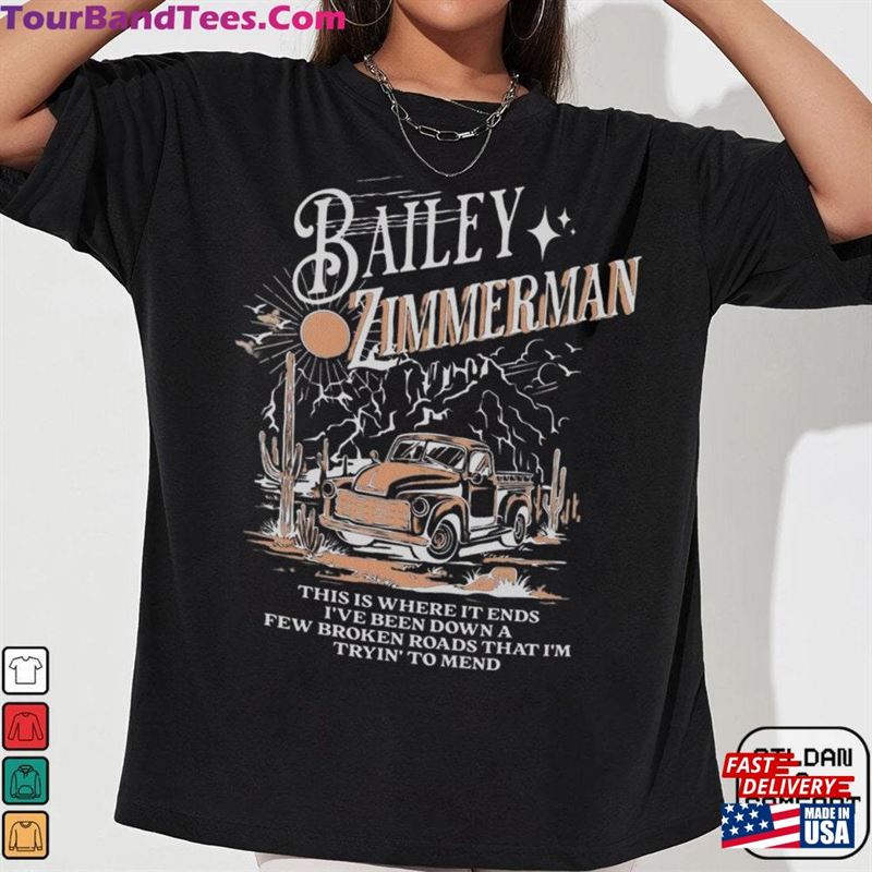 Bailey Zimmerman T-Shirt Merch Country Music Tshirt Nashville Sweatshirt 29Uf193796 – Utopia Fashion