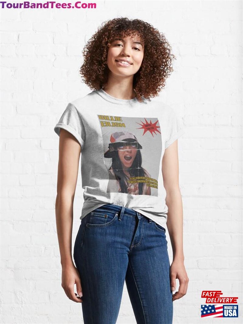 Billie Eilish Comic Design Classic T-Shirt 29Uf194601 – Utopia Fashion