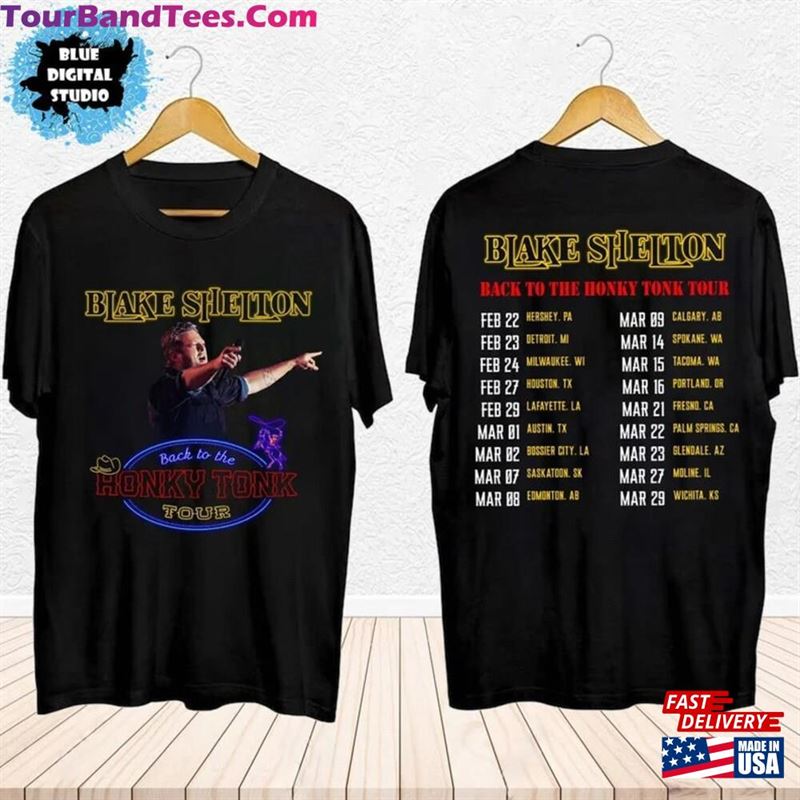 Blake Shelton Back To The Honky Tonk Tour Shirt Fan Concert Unisex Hoodie 29Uf191699 – Utopia Fashion