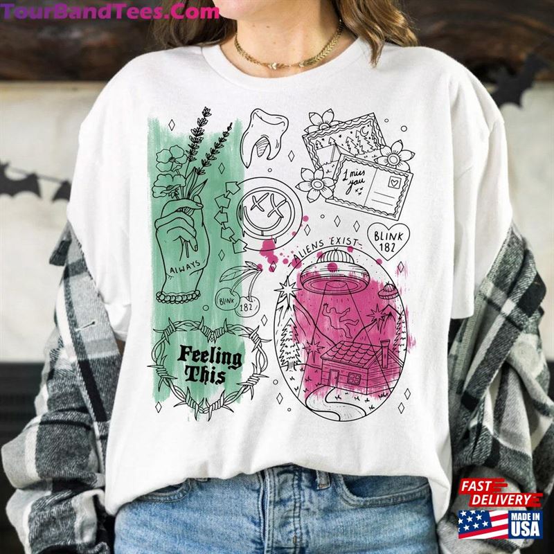 Blink Doodle Art Shirt Vintage Lyric Song Music Retro Unisex Sweatshirt T-Shirt 29Uf206789 – Utopia Fashion