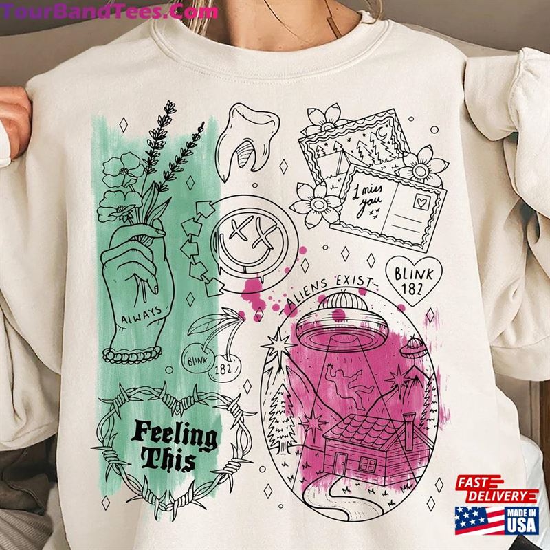 Blink Doodle Art Shirt Vintage Lyric Song Music Retro Unisex Sweatshirt T-Shirt 29Uf206789 – Utopia Fashion