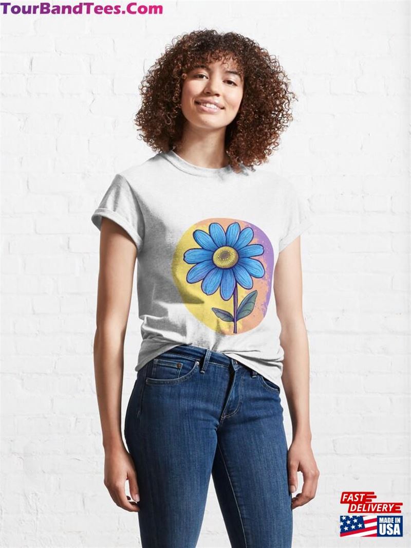 Blue Daisy In Nature Garden Classic T-Shirt 29Uf192955 – Utopia Fashion