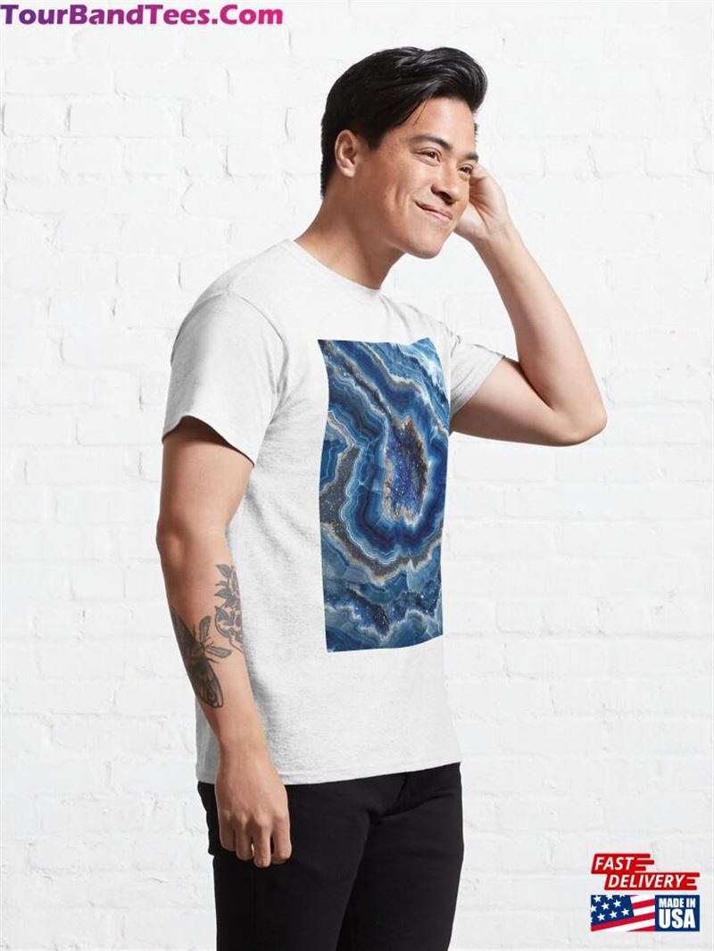 Blue Geode Pattern Classic T-Shirt Unisex 29Uf194496 – Utopia Fashion