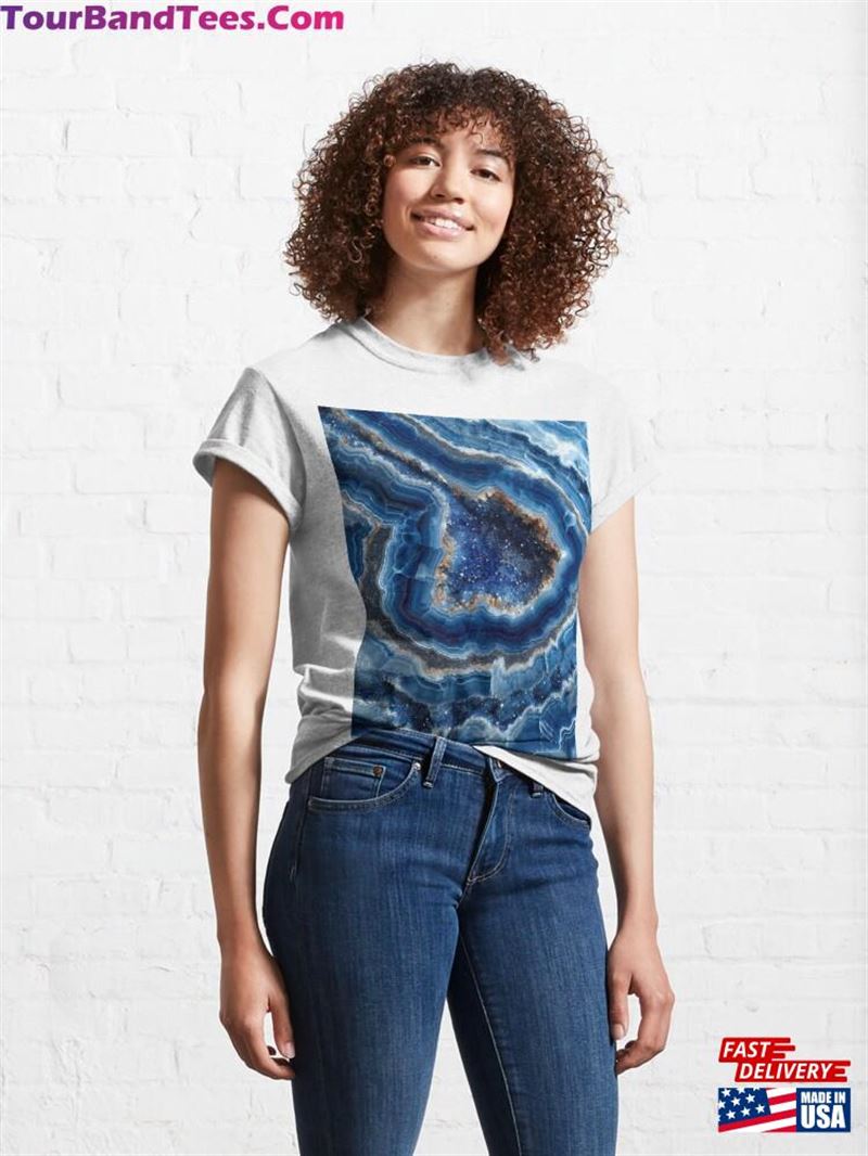 Blue Geode Pattern Classic T-Shirt Unisex 29Uf194496 – Utopia Fashion