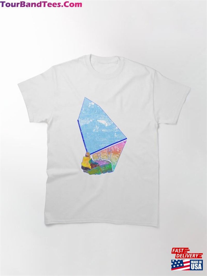 Boy Sailing On A Colorful Boat Classic T-Shirt Unisex 29Uf201742 – Utopia Fashion