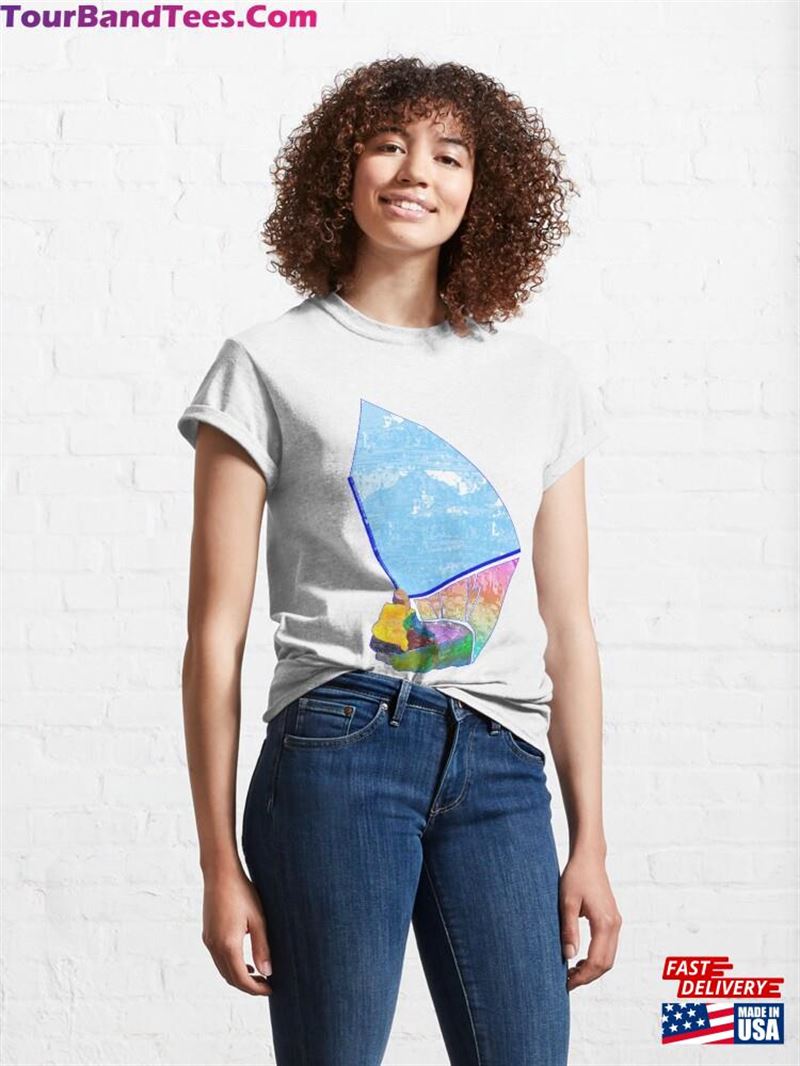 Boy Sailing On A Colorful Boat Classic T-Shirt Unisex 29Uf201742 – Utopia Fashion