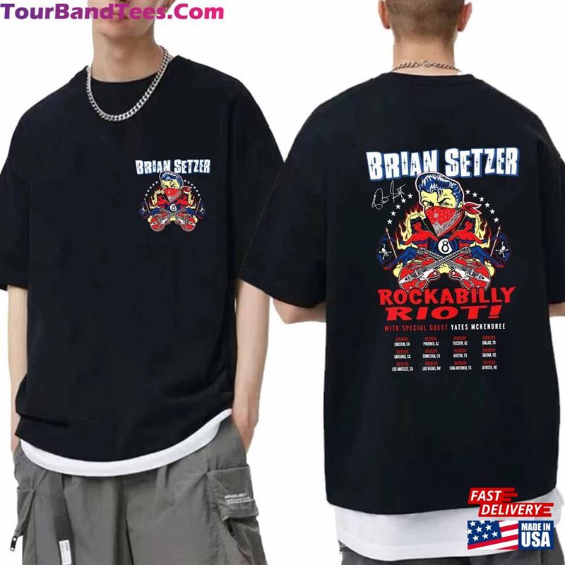 Brian Setzer Rockabilly Riot! Tour Shirt Fan Concert Hoodie T-Shirt 29Uf191729 – Utopia Fashion