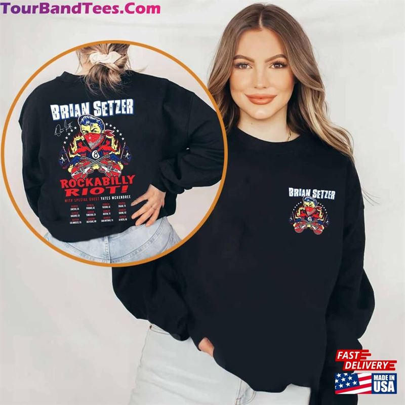 Brian Setzer Rockabilly Riot! Tour Shirt Fan Concert Hoodie T-Shirt 29Uf191729 – Utopia Fashion