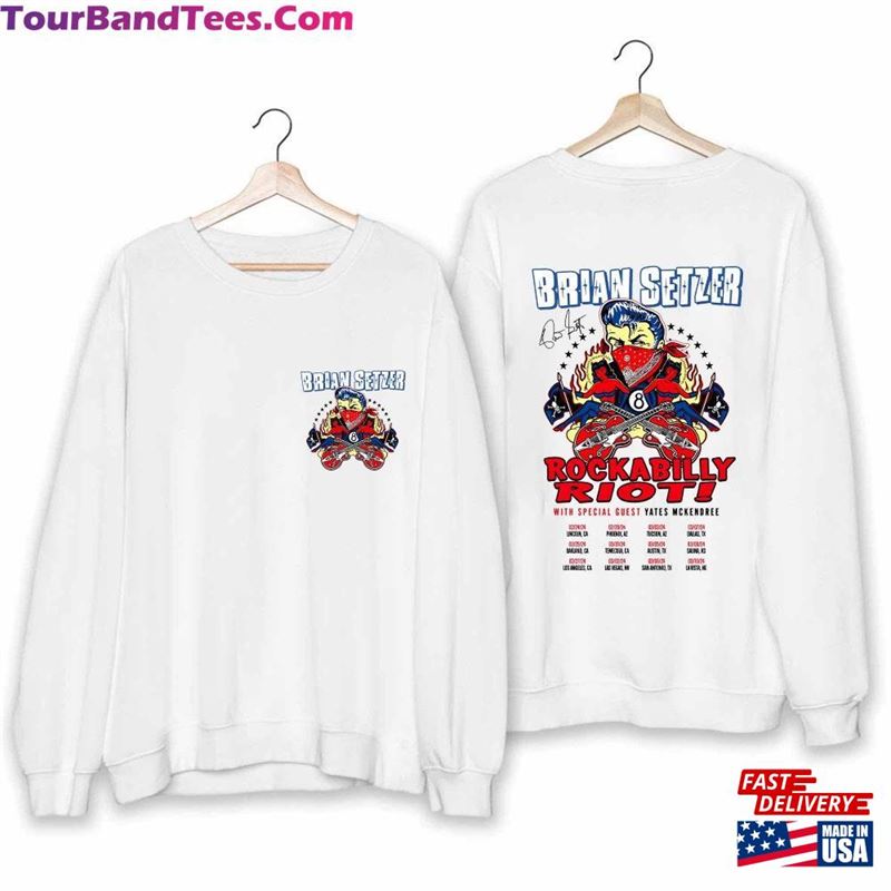 Brian Setzer Rockabilly Riot! Tour Shirt Fan Concert Sweatshirt Classic 29Uf193967 – Utopia Fashion