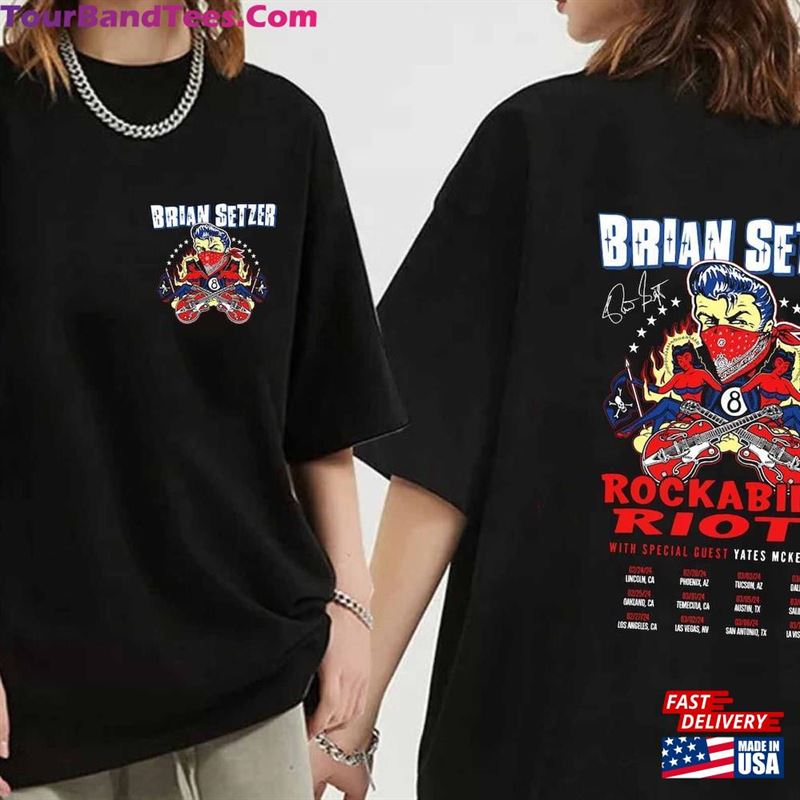 Brian Setzer Rockabilly Riot! Tour Shirt Fan Concert T-Shirt Sweatshirt 29Uf193905 – Utopia Fashion