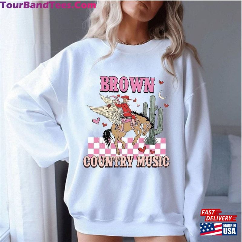 Brown Country Music Shirt Valentine Day Cowboy Sweatshirt Classic 29Uf201567 – Utopia Fashion