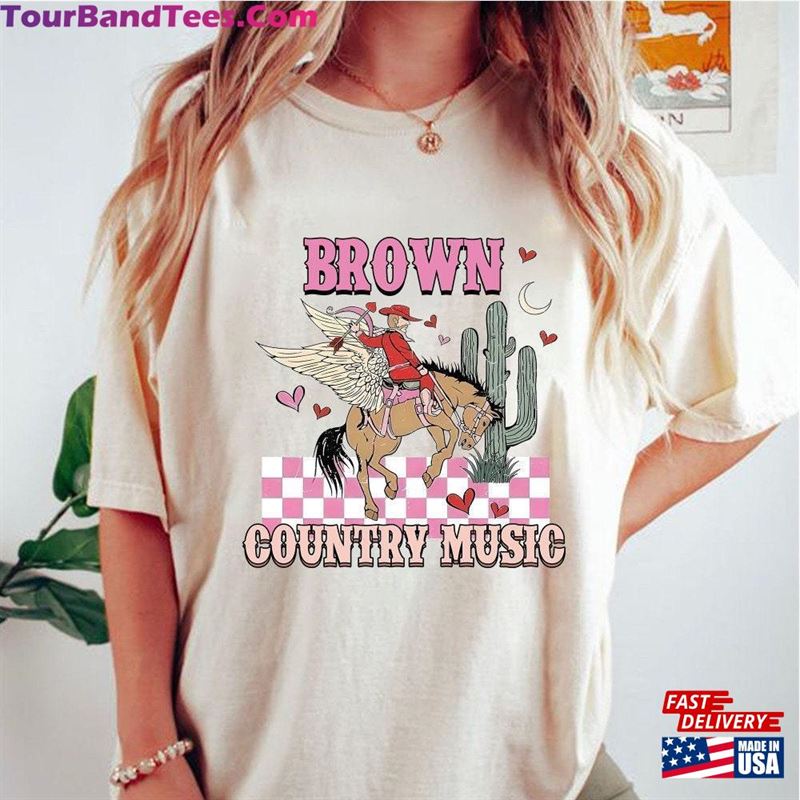 Brown Country Music Shirt Valentine Day Cowboy Sweatshirt Classic 29Uf201567 – Utopia Fashion