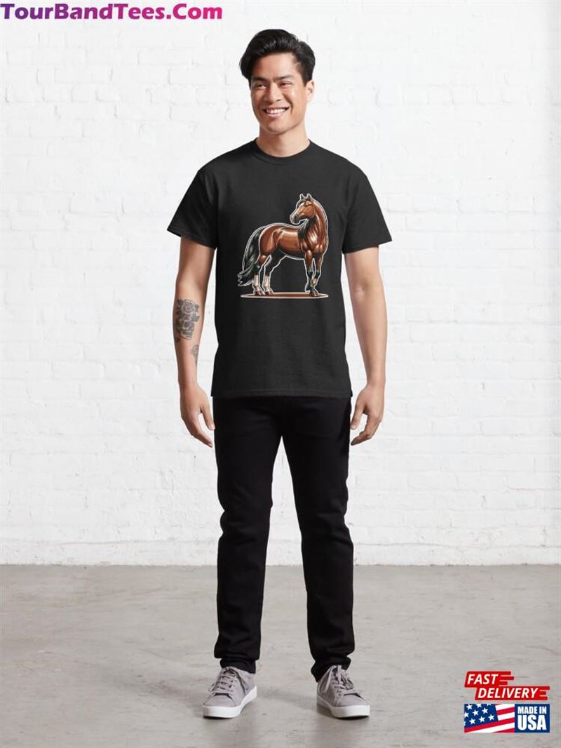 Brown Quarter Horse Design Classic T-Shirt Sweatshirt 29Uf192136 – Utopia Fashion